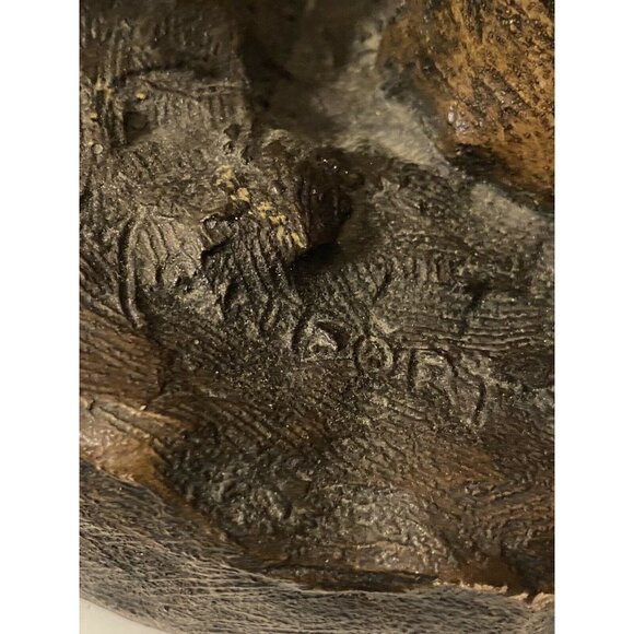 Monfort 1976 Scout Original Hydro stone Western Sculpture 13.5” Bronze Coloring - Picture 11 of 12